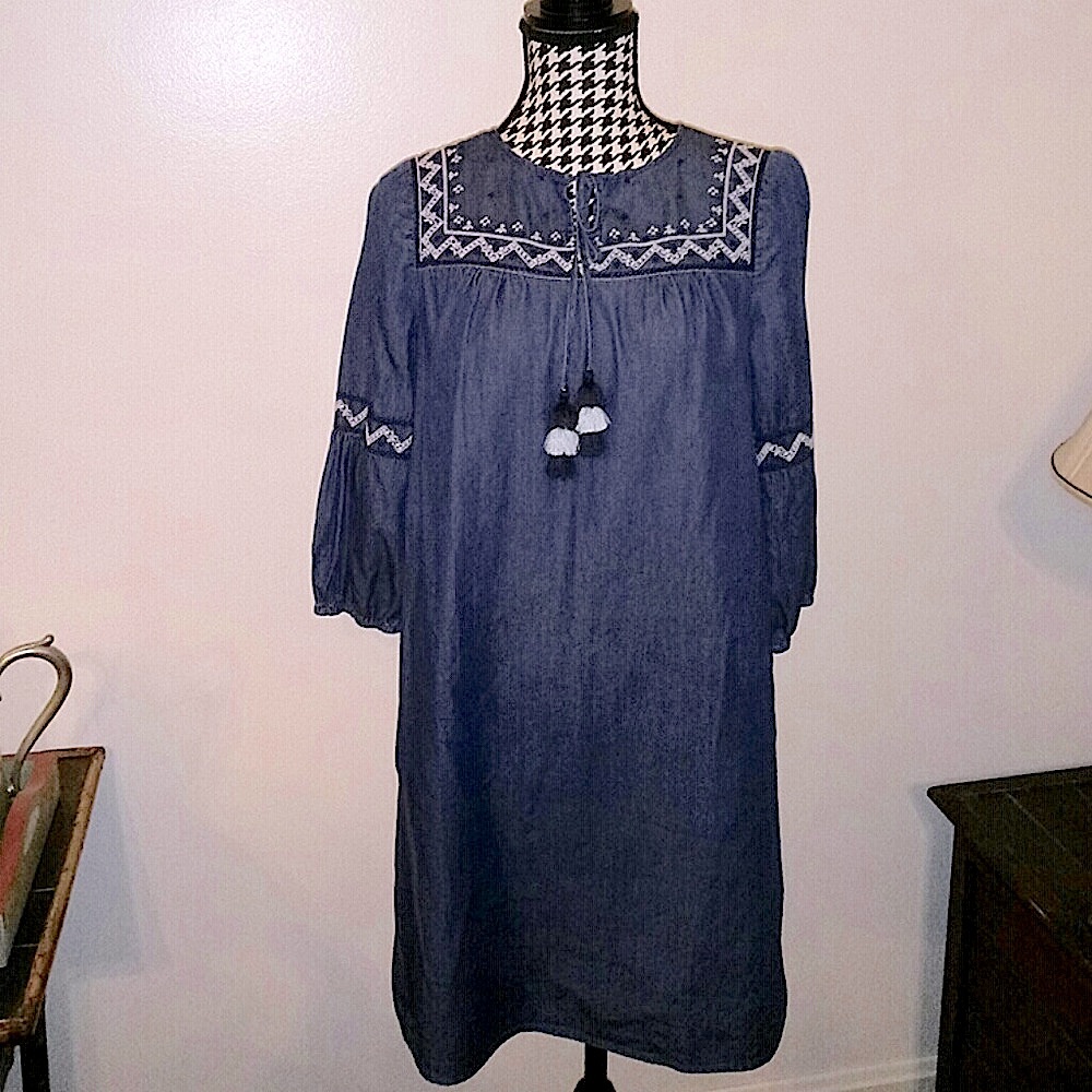WESTPORT 1962 Chambray Dress Size 4P